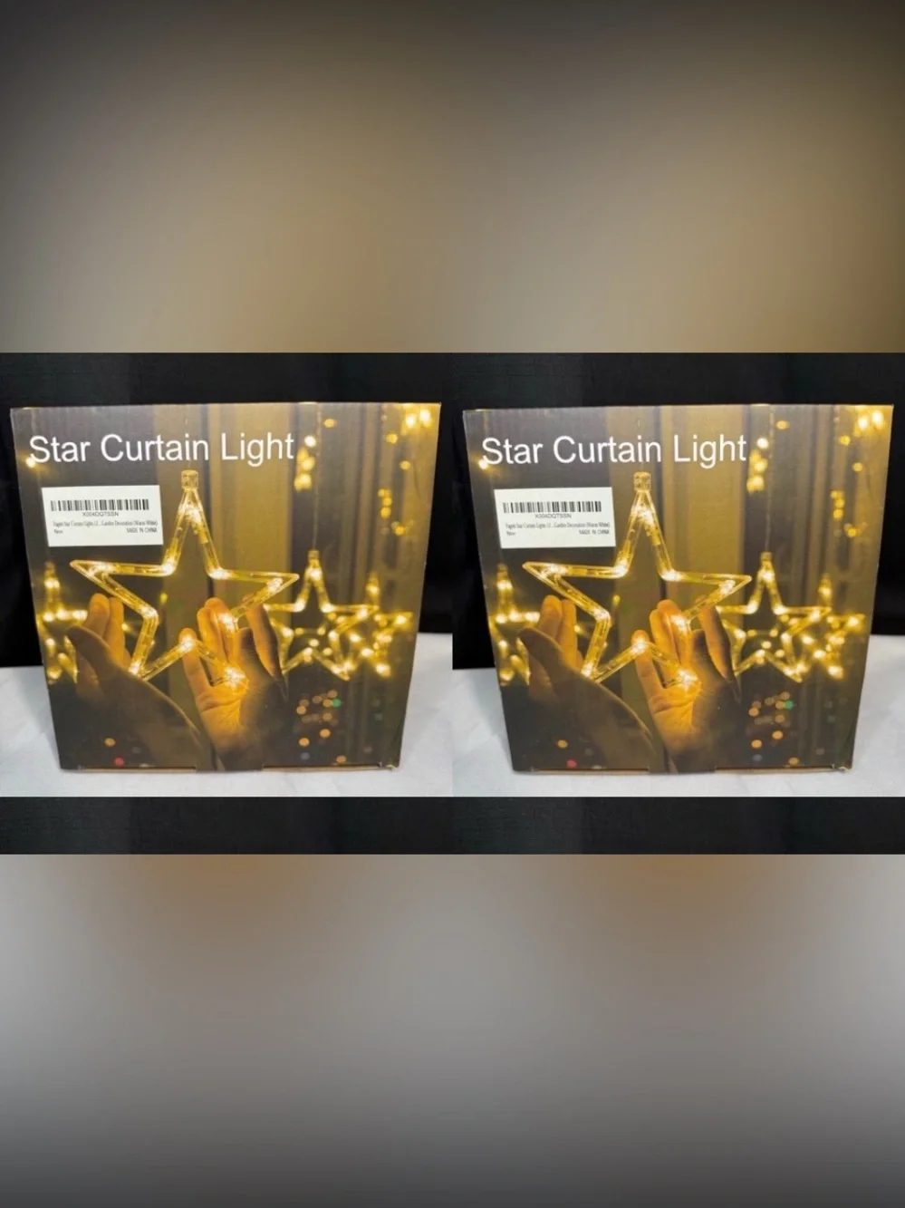 Warm White Star Curtain Lights - Home Decorative String Lights Qty 2 Boxes NWT